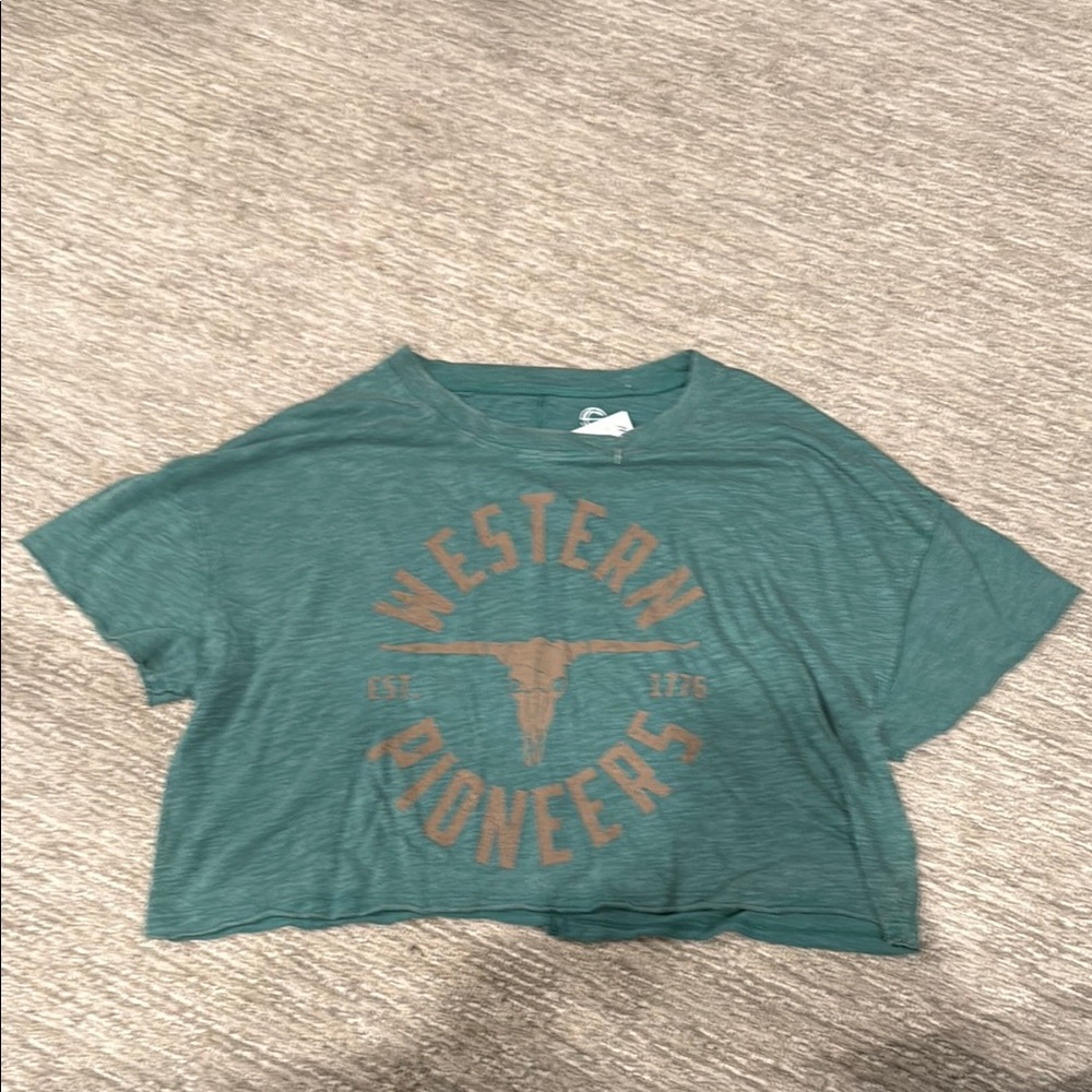 Green Western Pioneers Graphic Tee